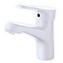 Poignee retro blanc de finition de peinture seul trou Centerset robinets devier de salle de bain