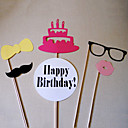 Photo Booth Party Props pour l anniversaire  6 pieces 