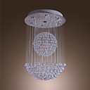 50W Lumiere moderne pendentif en cristal avec 7 lumieres et Crystal Globe Decor perle culot GU10