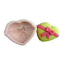 Moules Savon Coeur de ruban en forme  gateau  chocolat en silicone