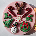 Chocolat de Noel de bonhomme de neige silicone  Fondant  Sucre Mold