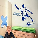 homme de football adhesif amovible bricolage sticker mural nous sommes les chions