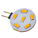 G4 2.5W 6x5730SMD 120-150LM 2800-3000K chaud ampoule LED lumiere blanche Spot  12-24V 