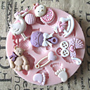 Pieds d ours 3D Mold jouet de bebe de silicone de fondant Moules sucre Craft Outils Moule Chocolat pour les gateaux