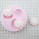 Moule 3D Trois trou Fleurs Silicone Fondant Moules sucre Craft Outils Moule Chocolat pour les gateaux