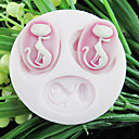 Fleurs Trois trous Mold chats animaux silicone Fondant Moules sucre Craft Outils de resine de Moules pour gateaux