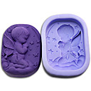 Ange de priere Boy etoile silicone Handmade Soap  gateau  chocolat Moule