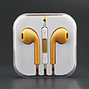 Ecouteurs Auriculaires avec Controle de Volume et Microphone pour iPhone  iPad Dore 120cm