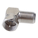 F Fiche male F Female Jack Right Angle Adapter Nickel 90 degres TV Coaxial F