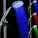 7 campouleurs de lumiere LED arrondis Top pulverisation de douche la tete de douche de salle de bain avec Chrome couche