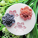 Trois fleurs cellulaire Mold fleur de silicone de fondant Moules sucre Craft Outils de resine Moules Moules pour gateaux