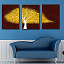 Toiles Tendues Art botanique jaune Crown Set de 3 Toiles Tendues Art botanique jaune Crown Set de 3