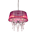 Lustre en cristal 4 Light Pays Creative Metal Tissu