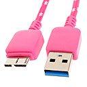 USB 3.0 Micro USB 3.0 M  M Cable Net-plaque rose pour Samsung Note 3 1M