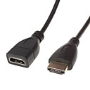 V1.4 HDMI vers HDMI V1.4 M  F Printemps cable OD 4.5mm noir 25 M