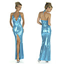 Aqua sirene bleu brillant etage longueur robe de soiree robe de partie