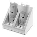 Chargeur telecommande et 2 New Poignees pour Wii blanc