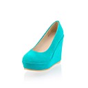 Heel Wedge Suede pom...