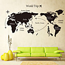 Carte du monde Atlas Vinyl Wall Art Decal Sticker mondial mur