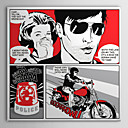 toile tendue art pop art cartoon bande dessinee moto avec vous pret accrocher