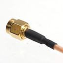 SMA-J Femme ladapteur femelle RG316 Cable de connexion - Golden  Noir  Deep Yellow 15cm