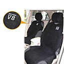 Housse de siege T16767 4 pieces de voitures Seat Set Gilet de luxe en microfibre Puissance V8 Noir