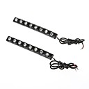 2pcs 8LED Eagle-eye Super Bright blanc etanche souple voitures Feux de Jour