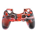 caisse de peau de silicone pour PS4 Controller noir  blanc  rouge