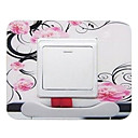 Commutateur de style floral europeen pivoine acrylique clair autocollants autocollants amovibles