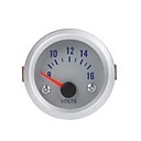 Metre de tension Jauge voltmetre pour la voiture automatique 2 52mm 8-16V lumiere orange