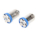 BA9S T10 0.3W 12VDC 2.5lm 4 Led Light Blue de tour de voiture dangle Signal Parking le