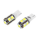T10 2W 6500K 126-Lumen 9-SMD LED voiture oules blanches