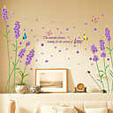 Pourpre de lavande amovible decalque de vinyle Art Wall Sticker