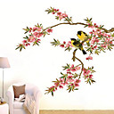 Rose Oleander Magpie Removable Wall Sticker