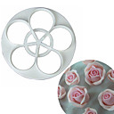 Rose en forme de gateau de silicone Outils de decoration et de fondant Ensemble de 6