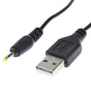 USB 2.0 male DC male de cable de chargeur 0.7m