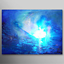 Peint la main peinture l huile abstraite Vortex bleu avec cadre etire pret accrocher