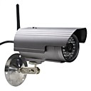 Camera H.264 P2P 1.0MP 720P HD de surveillance IP sans fil Wi-Fi TF IR-Cut 48-LED RJ45 Onvif-Gray