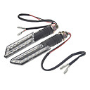 DIY moto etanche LED quadrilatere Clignotants 2 Pieces