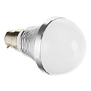 B22 7W 2863K 347LM COB Warm White LED Light Bulb Globe-Argent 95-265V