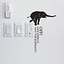 Animaux Le commutateur Elephant Wall Sticker Autocollants