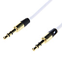 35 mm plaque or Jack Audio Connection Cable 1.0m Blanc