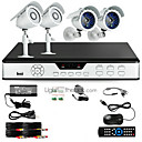 Zmodo 4 CH DVR CCTV cle Home Security Surveillance Camera System 600TVL jour nuit en plein air