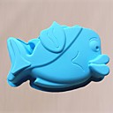 Gateau de poisson de forme ou de bourgeonnement de  Materiau Silicone couleur aleatoire