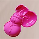 Theme de Noel Bonhomme de neige Gateau de forme ou de bourgeonnement de  Materiau Silicone couleur aleatoire