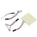 5050 SMD 36 Warm White Dome oule LED pour interieur de voiture avec 3 adaptateurs