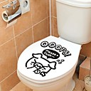 Animaux Cochon toilettes Poste Stickers muraux