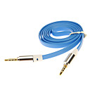 35 mm de nouilles de style Jack Audio Connection cable bleu 1.0m