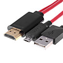 2M 6Ft 1080P Micro USB MHL vers HDMI adaptateur HDTV