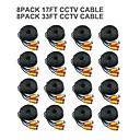 8 PACK 17ft  8 PACK 33ft Cable BNC Plug Power Video and Play cable pour la securite CCTV Camera System